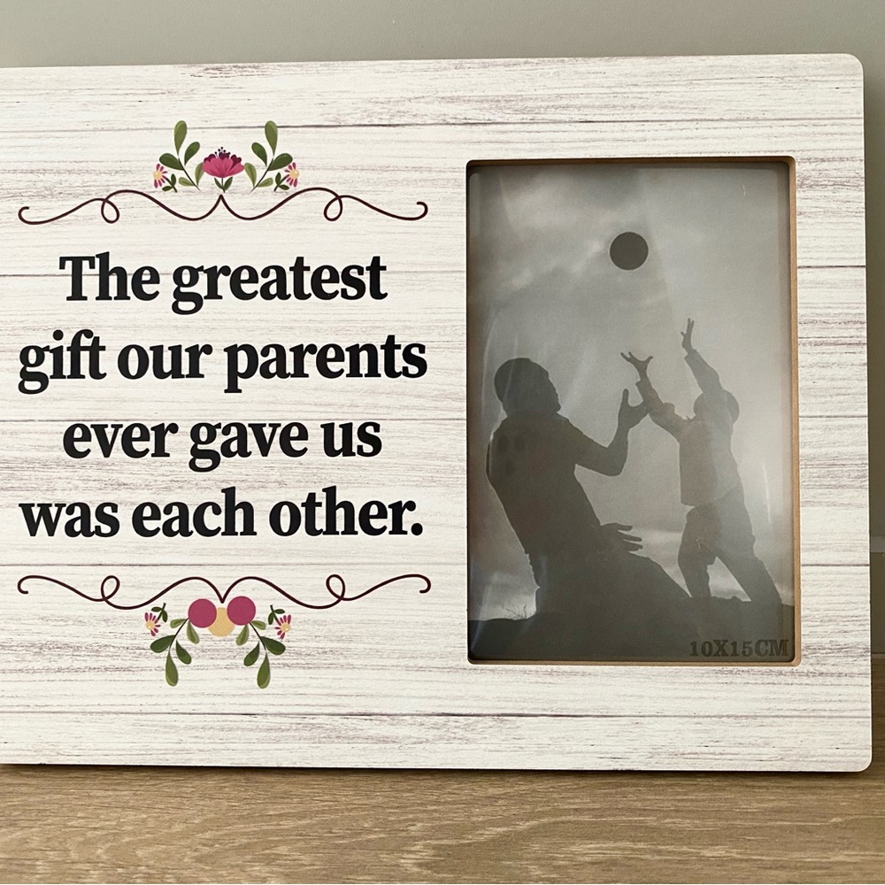 Wooden Photo Frame with Sentimental Quote